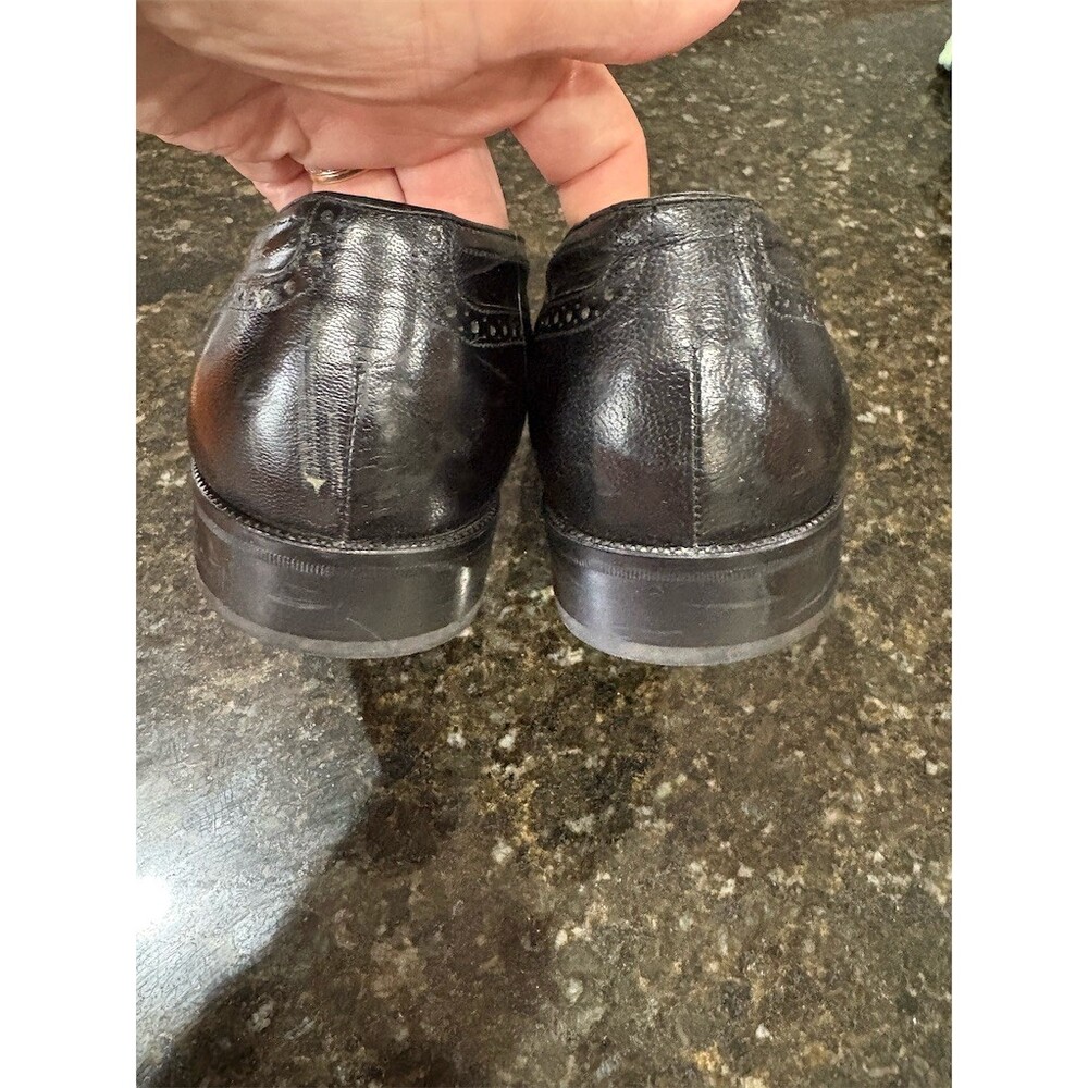 Florsheim Men's Dress Loafers Black Wingtip Tassel Kiltie Slip On Size - Picture 5 of 9